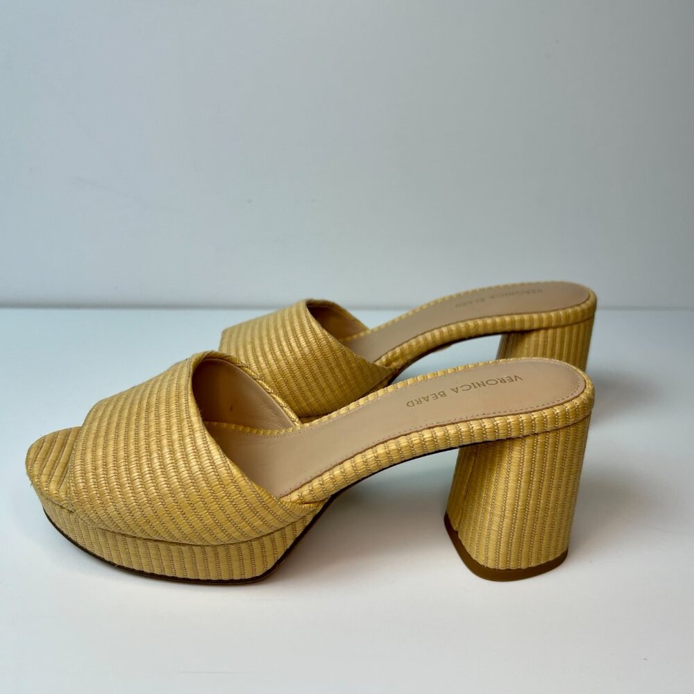 Veronica Beard Women's Dali Raffia Natural Platform Sandal Size 7.5 Summer NWOB - Picture 3 of 7